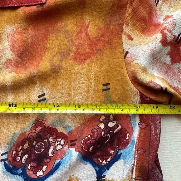 Vintage Platinum Dorothy Schoelen Buttoned Short Sleeve Top size Medium - Picture 13 of 13